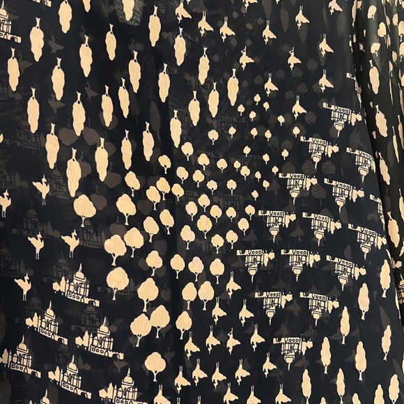 Cold shoulder long sleeve sheer blouse - Picture 4 of 5